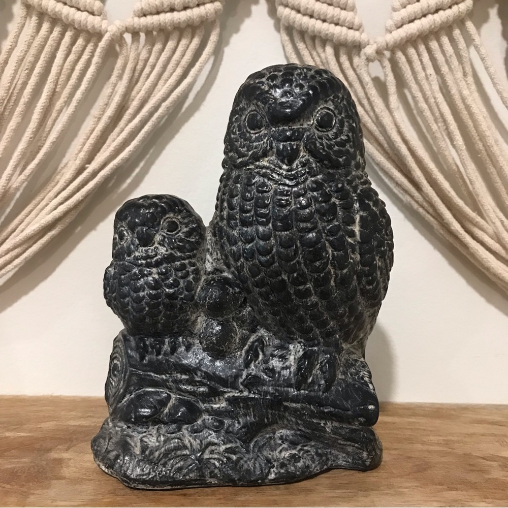 Soapstone owl sculpture